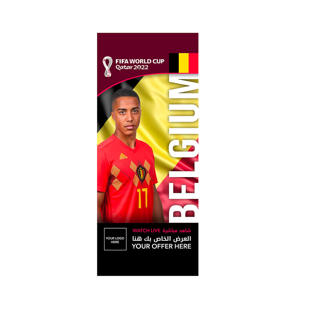 BELGIUM FIFA World Cup Branding Roof Hanging Flag W/PIPE-BELGIUM - Image 1