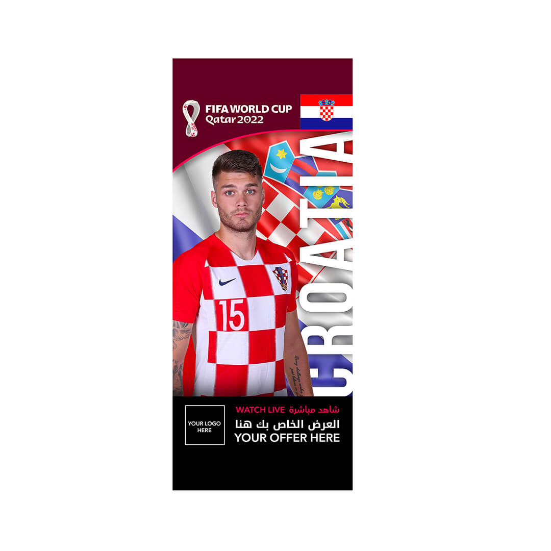 CROATIA FIFA World Cup Branding Roof Hanging Flag W/PIPE-CROATIA - Image 1