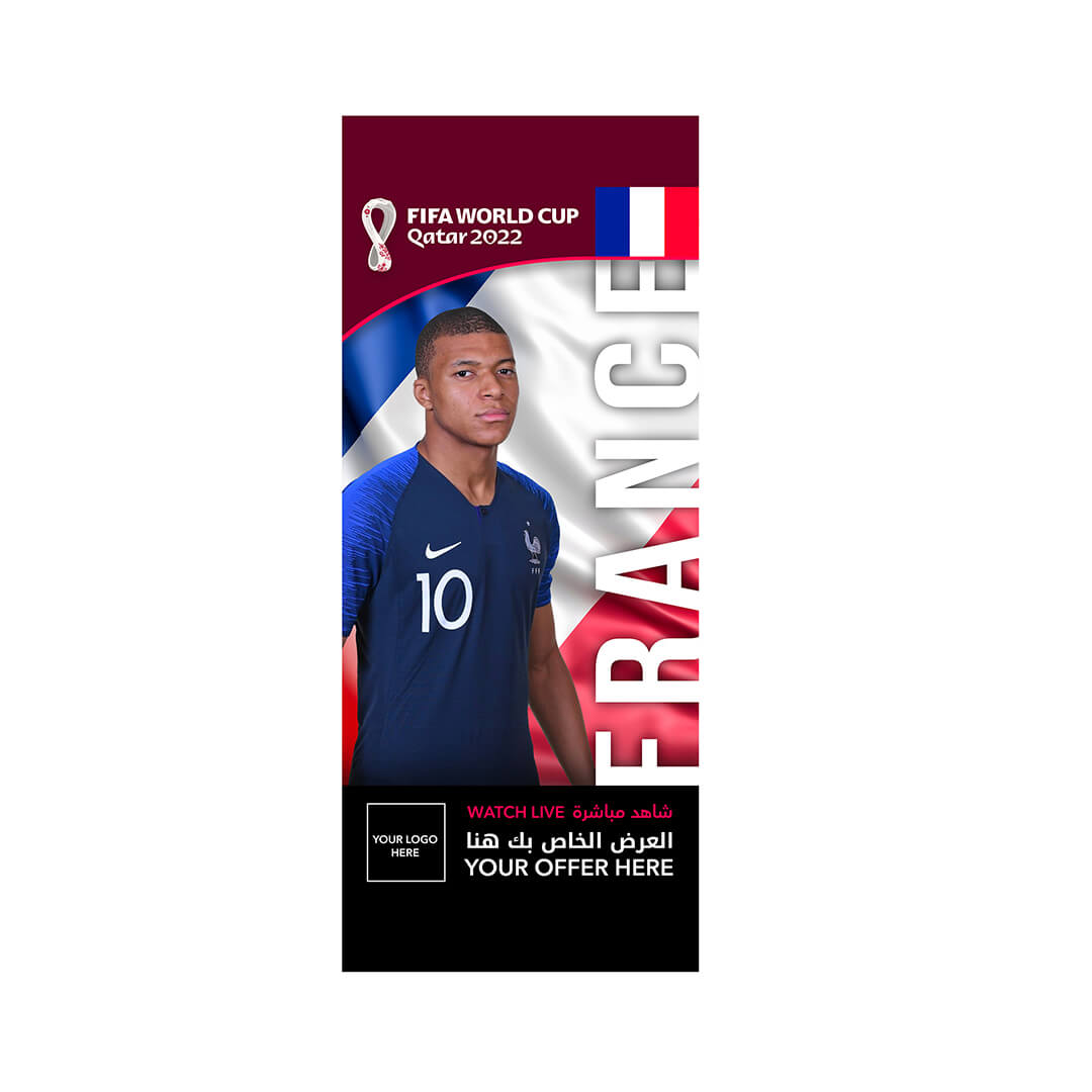 FRANCE FIFA World Cup Branding Roof Hanging Flag W/PIPE-FRANCE - Image 1