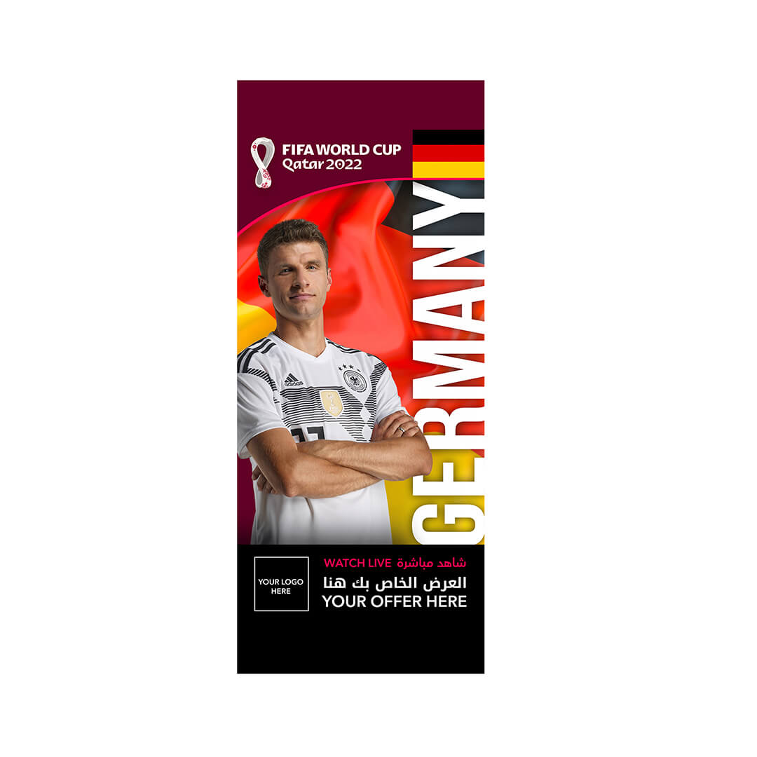 GERMANY FIFA World Cup Branding Roof Hanging Flag W/PIPE-GERMANY - Image 1