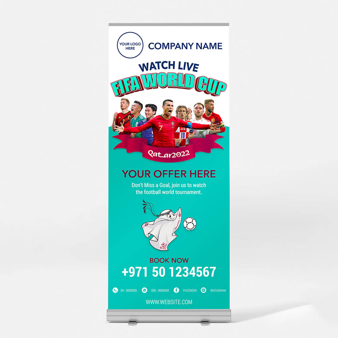 Rc1-M3 FIFA World Cup Branding Rollup Banner C1-Small - Image 1